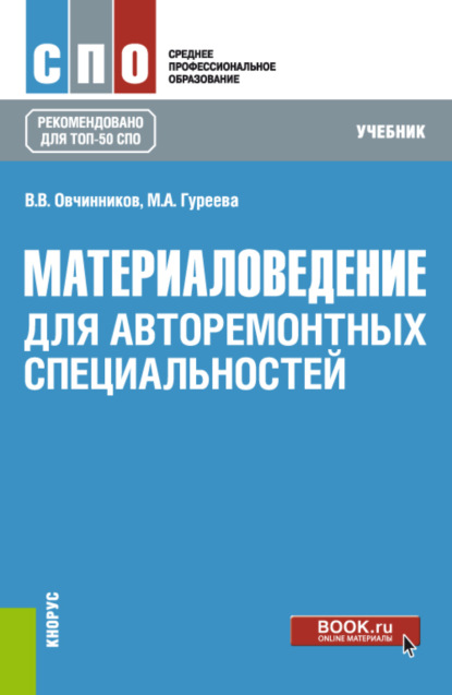 Материаловедение: для авторемонтных специальностей. (СПО). Учебник. — Марина Алексеевна Гуреева