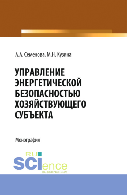 Управление энергетической безопасностью хозяйствующего субъекта. (Бакалавриат, Магистратура). Учебно-методическое пособие. — Маргарита Николаевна Кузина