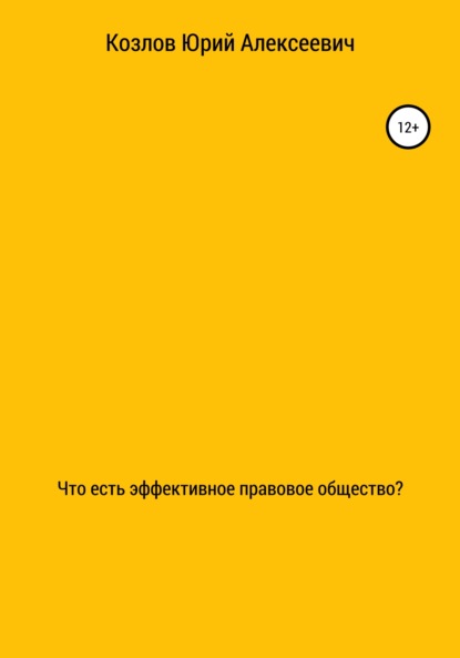 Что есть эффективное правовое общество? — Юрий Алексеевич Козлов