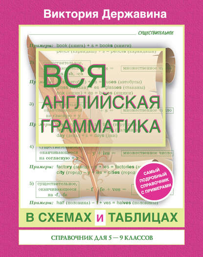 Вся английская грамматика в схемах и таблицах. Справочник для 5-9 классов — В. А. Державина