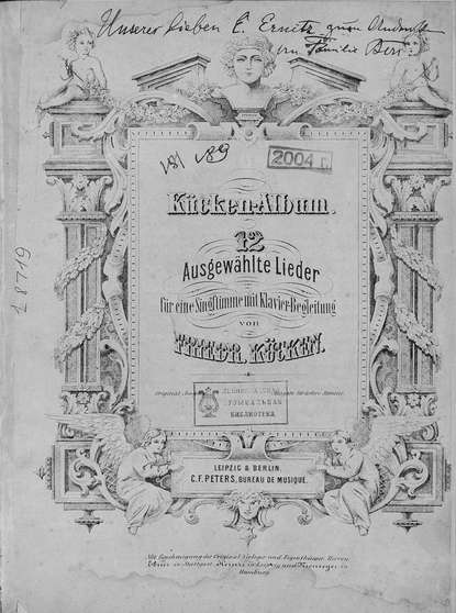 12 Ausgewahlte Lieder fur eine Singstimme mit Klavier-Begleitung v. Friedr. Kucken - Фридрих Вильгельм Кюккен