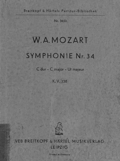 Symphonie № 34 - Вольфганг Амадей Моцарт