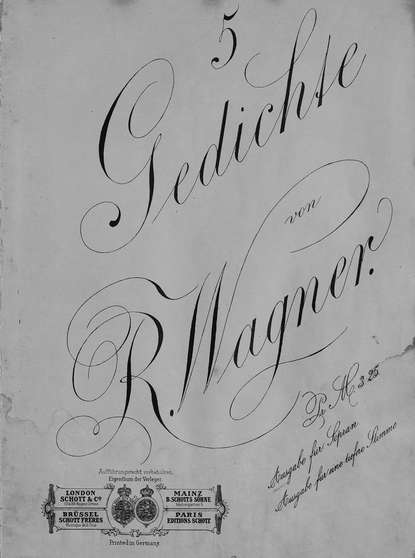 Funf Gedichte fur eine Frauenstimme - Рихард Вагнер