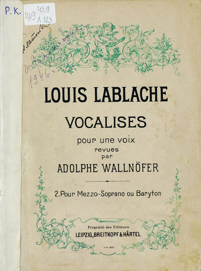 Vocalises pour une voix rev par Ad. Wallnoffer — Луиджи Лаблаш