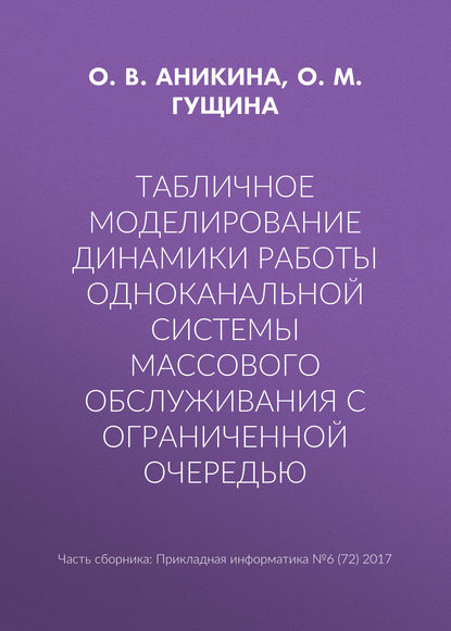 Табличное моделирование динамики работы одноканальной системы массового обслуживания с ограниченной очередью — Ольга Аникина